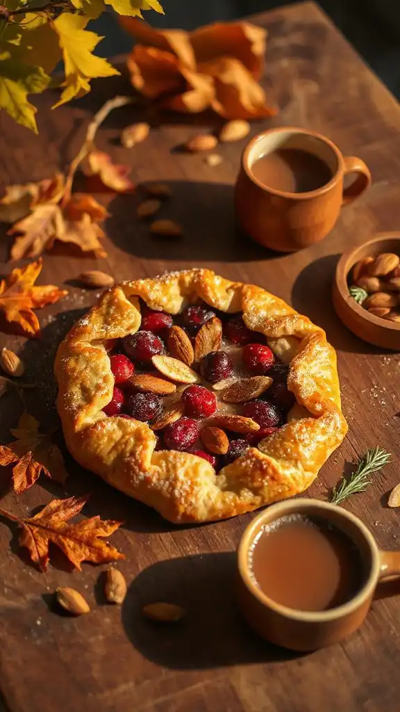 autumn cranberry almond galette