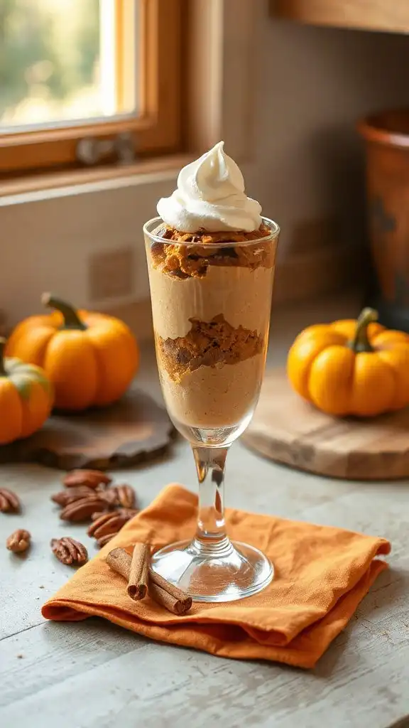 autumn dessert parfait layers
