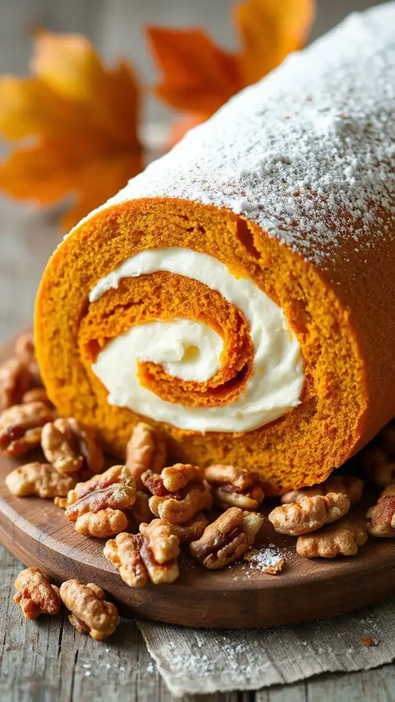 autumn dessert pumpkin roll