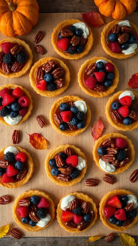 autumn dessert with pecans