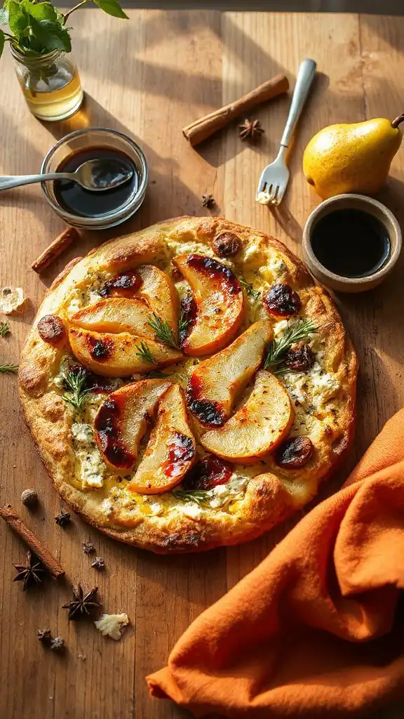 autumn flatbread with pears
