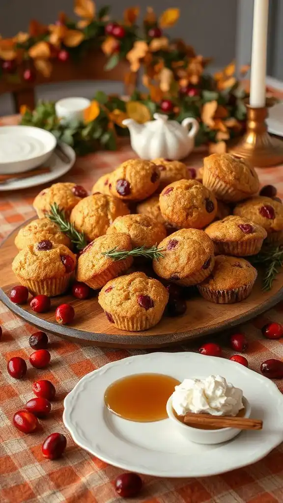 autumn flavor cranberry muffins