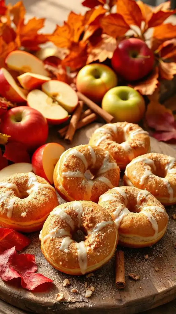 autumn flavored baked donuts
