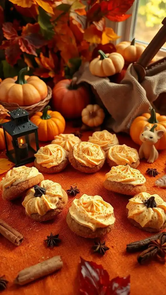 autumn flavored pumpkin spice cookies