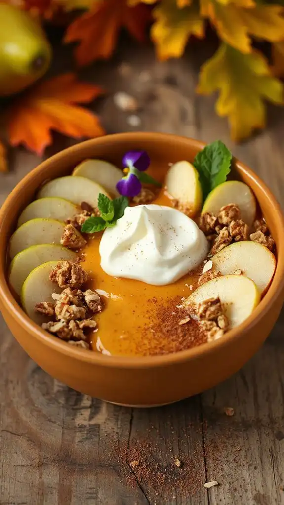 autumn flavored smoothie bowl