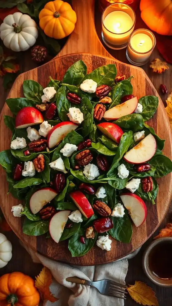 autumn flavors spinach salad