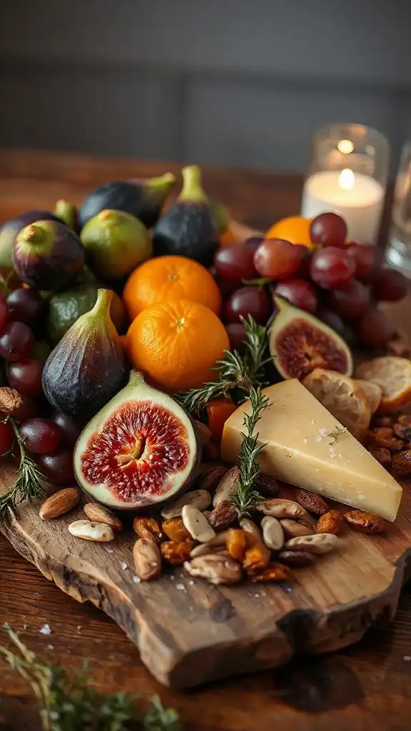 autumn fruit and nut platter