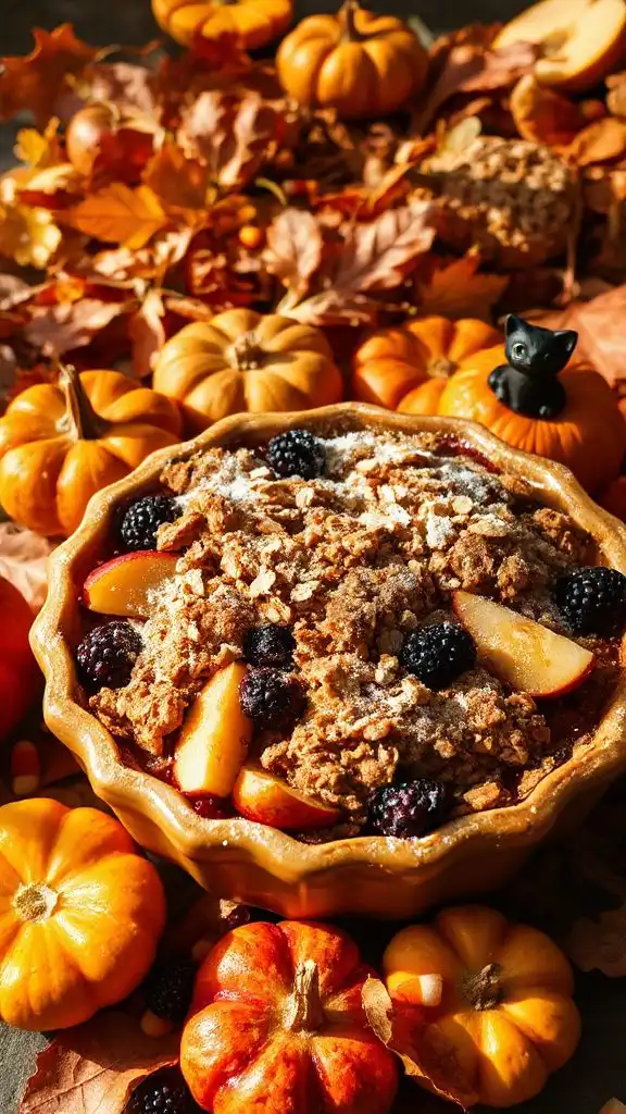 autumn fruit crisp dessert