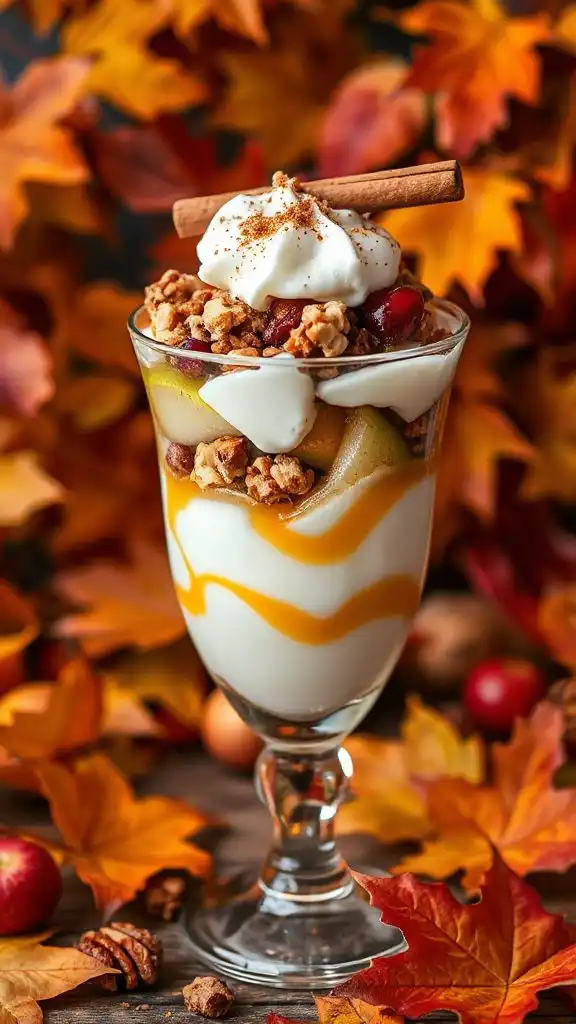 autumn fruit nut parfait