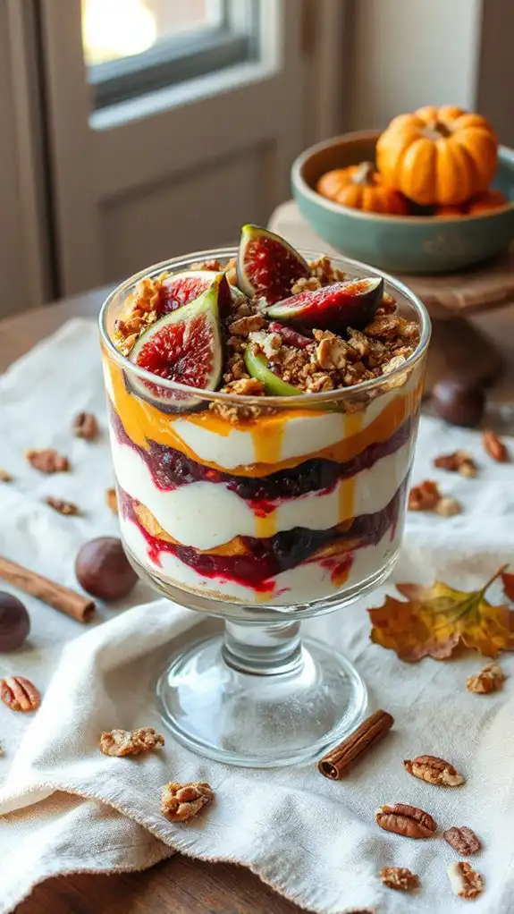 autumn fruit yogurt parfait