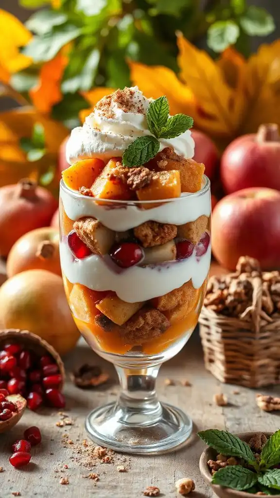 autumn fruit yogurt parfait