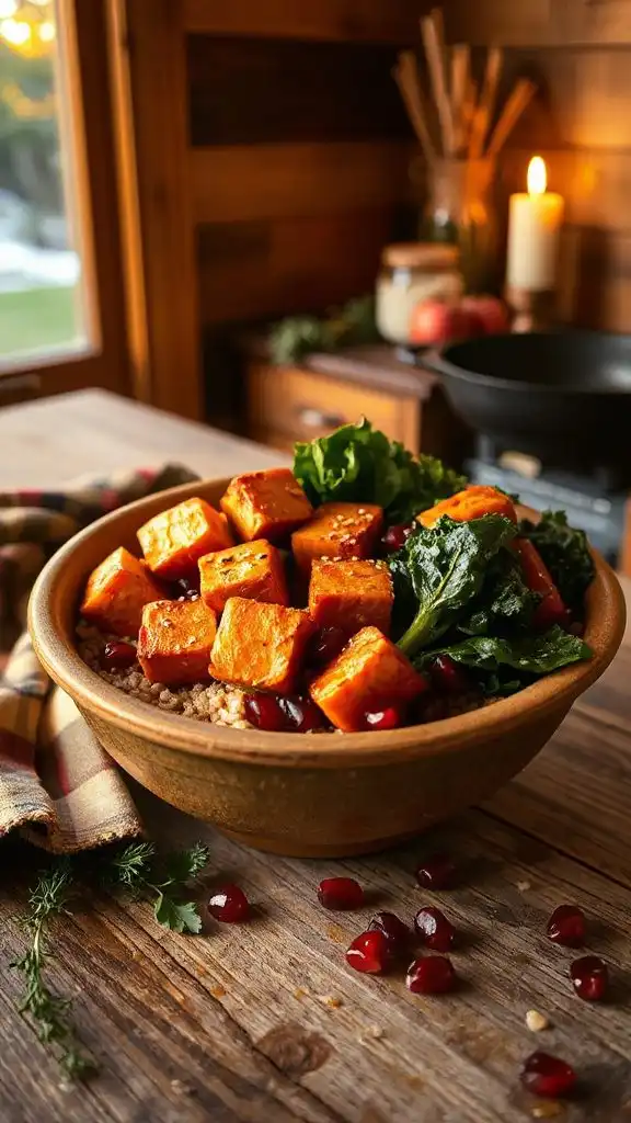 autumn harvest buddha bowl