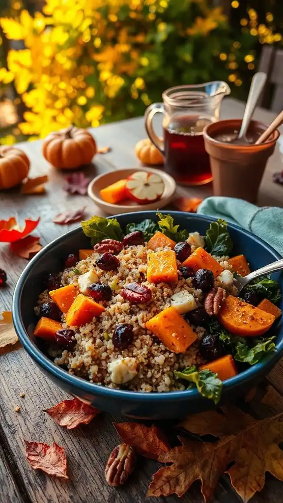 autumn harvest quinoa salad
