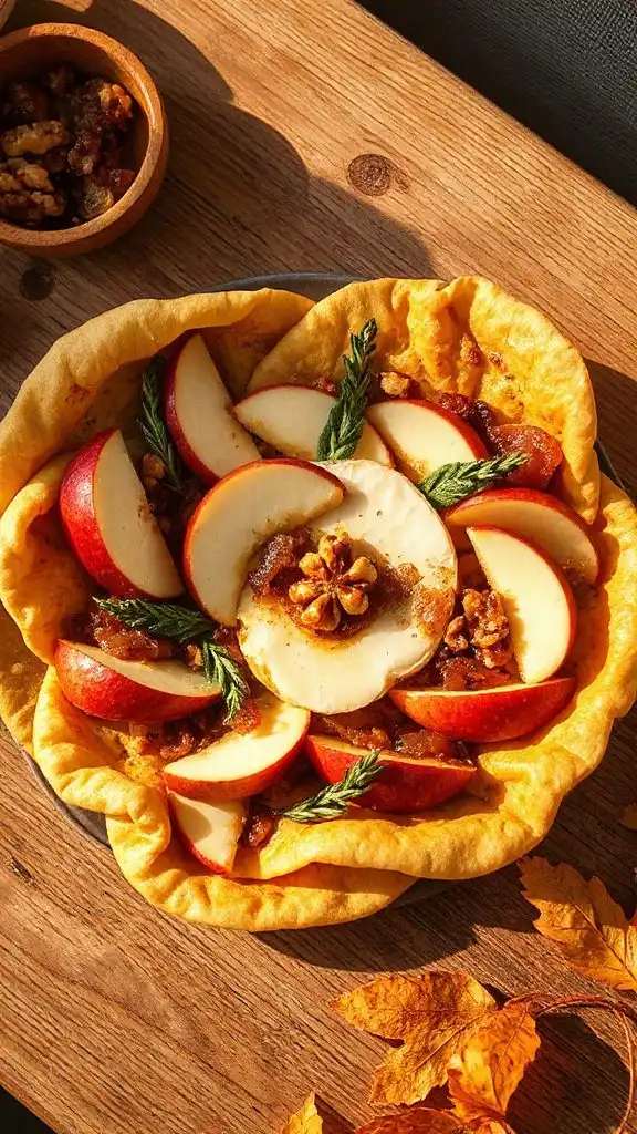 autumn inspired apple and brie
