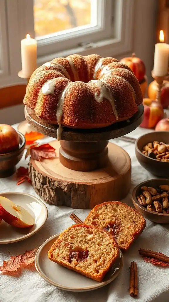autumn inspired apple cider cake