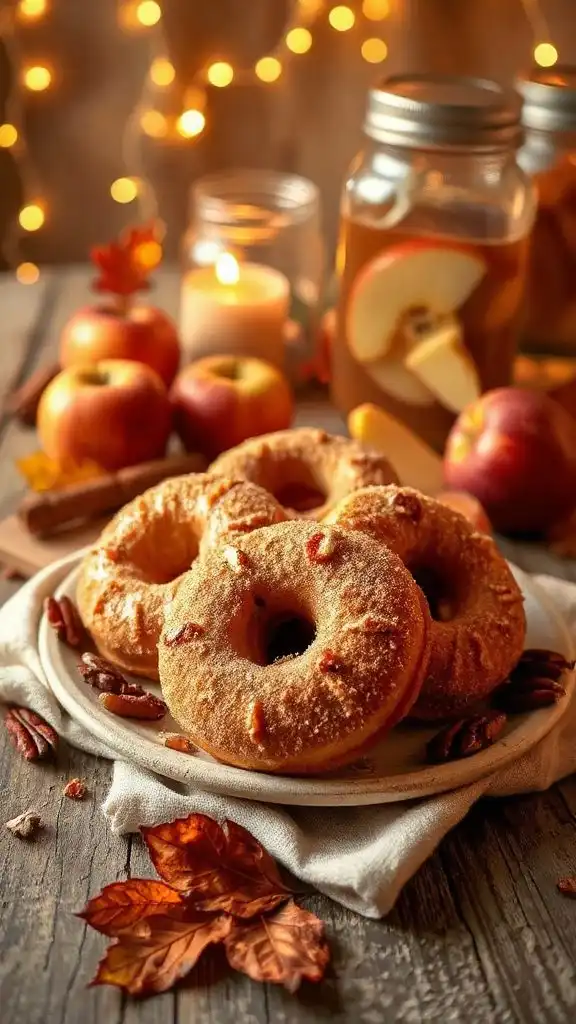 autumn inspired apple cider donuts