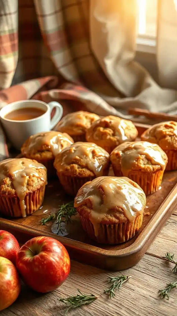 autumn inspired apple muffins