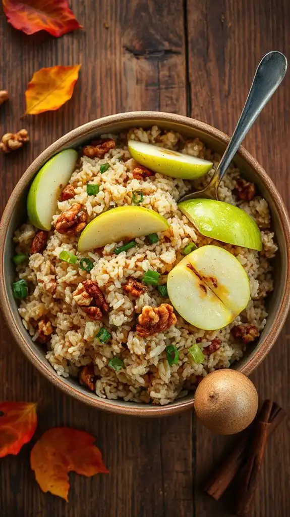 autumn inspired apple walnut dish