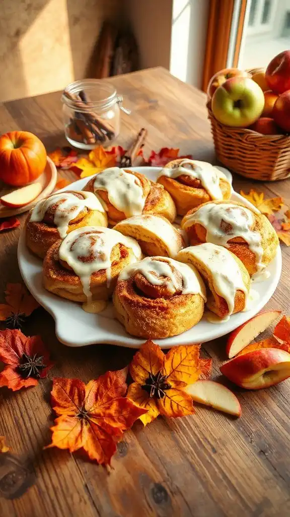 autumn inspired cinnamon rolls recipe