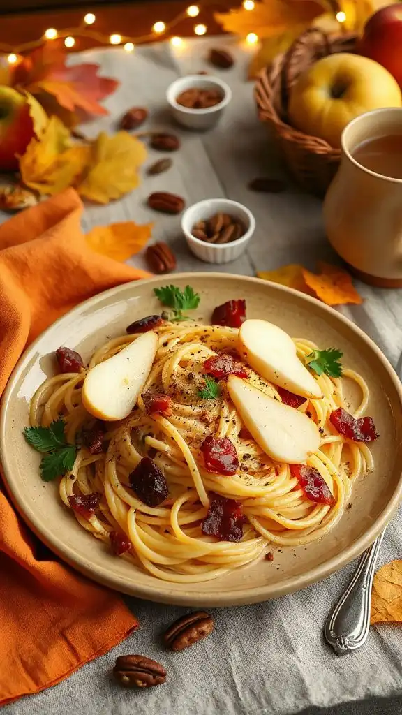 autumn inspired creamy pasta dish autumn inspired creamy pasta dish