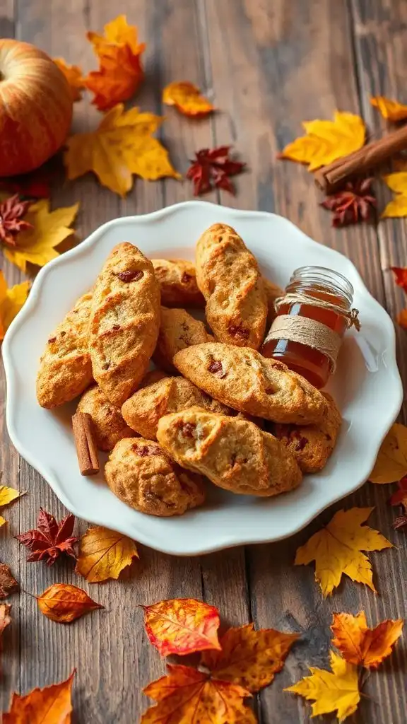 autumn inspired crunchy biscotti
