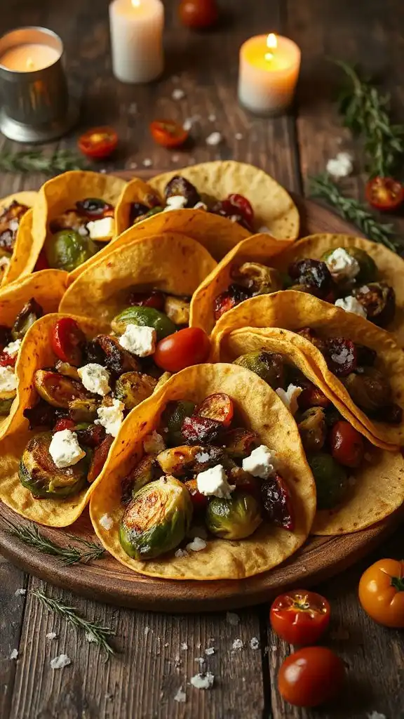 autumn inspired goat cheese tacos