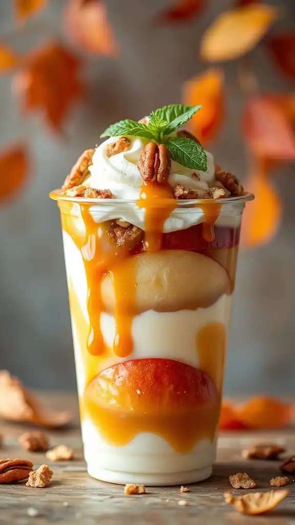 autumn inspired layered dessert