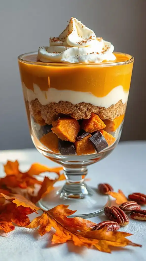 autumn inspired layered dessert