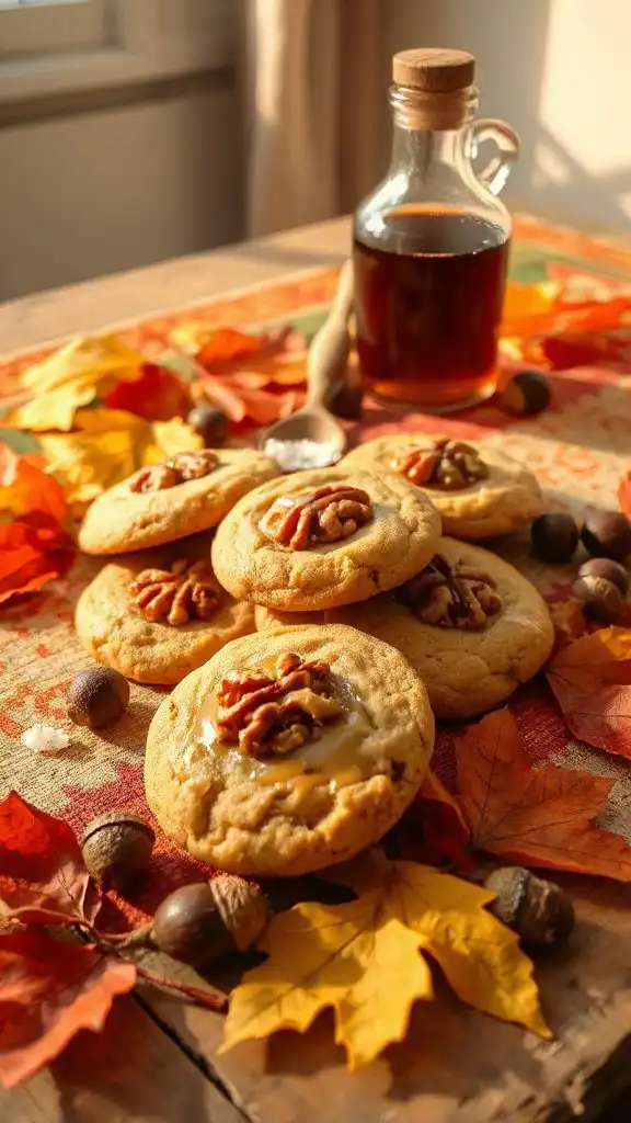 autumn inspired maple walnut cookies