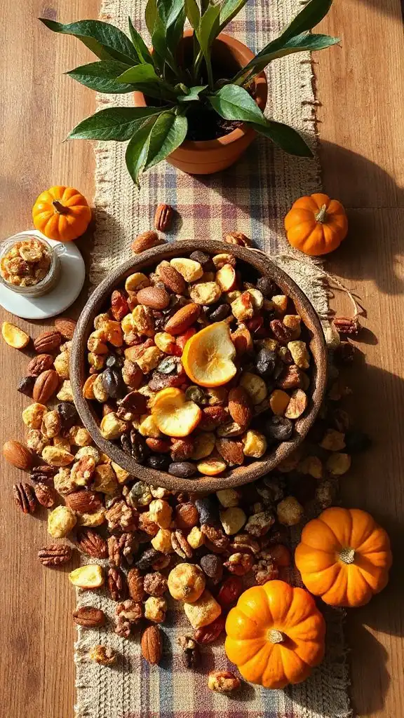 autumn inspired nutritious trail mix