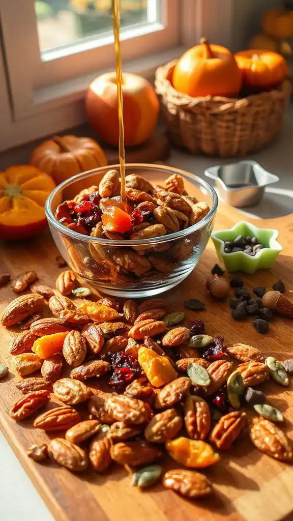 autumn inspired nutty snack