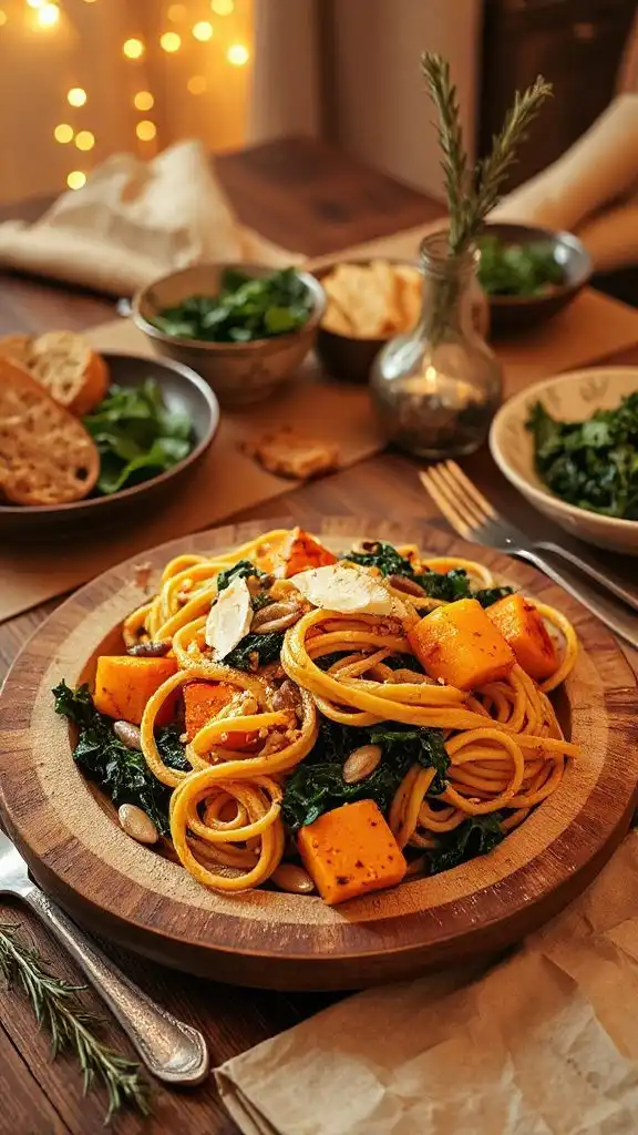 autumn inspired pasta dish