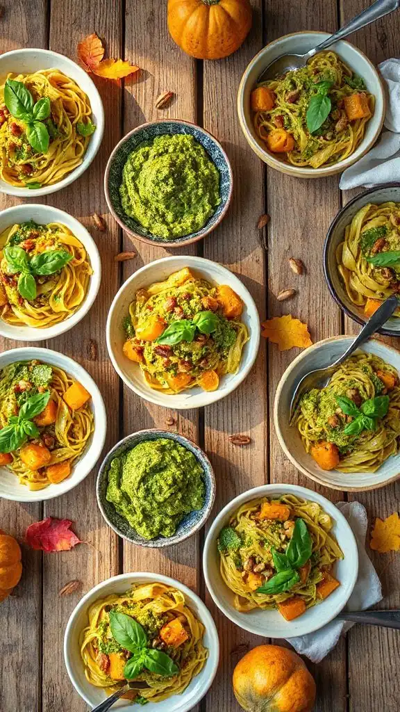 autumn inspired pesto pasta dishes
