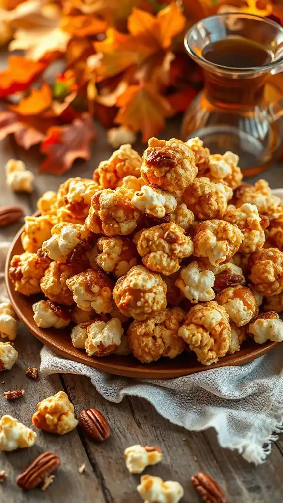 autumn inspired popcorn treat
