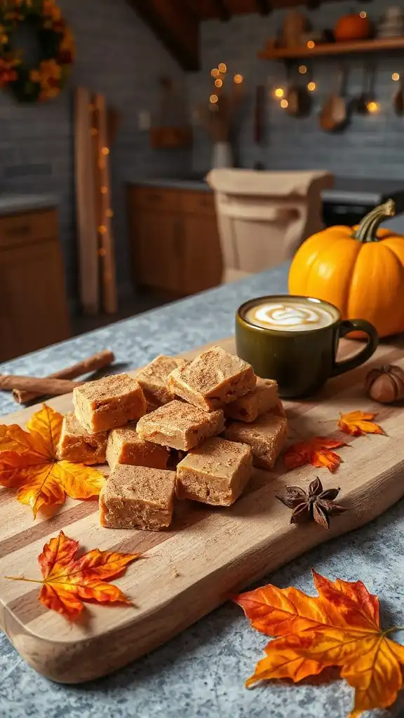 autumn inspired pumpkin fudge delight