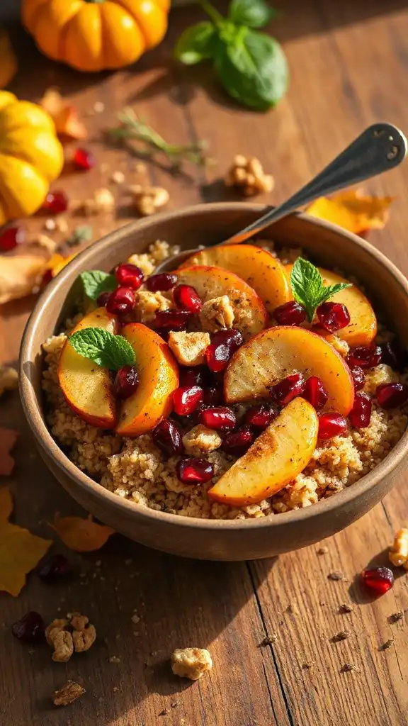 autumn inspired quinoa apple bowl