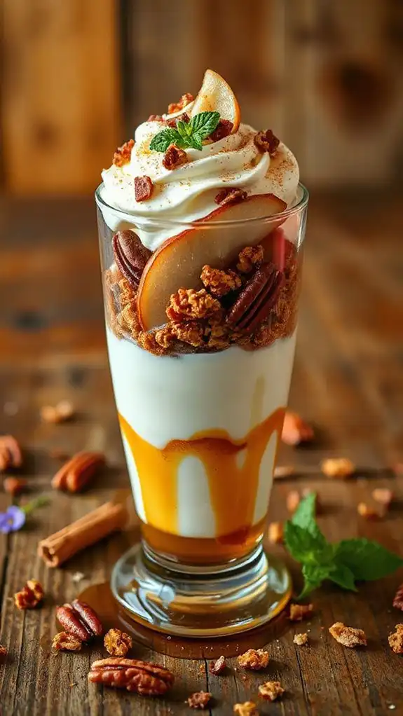 autumn inspired yogurt parfait recipe