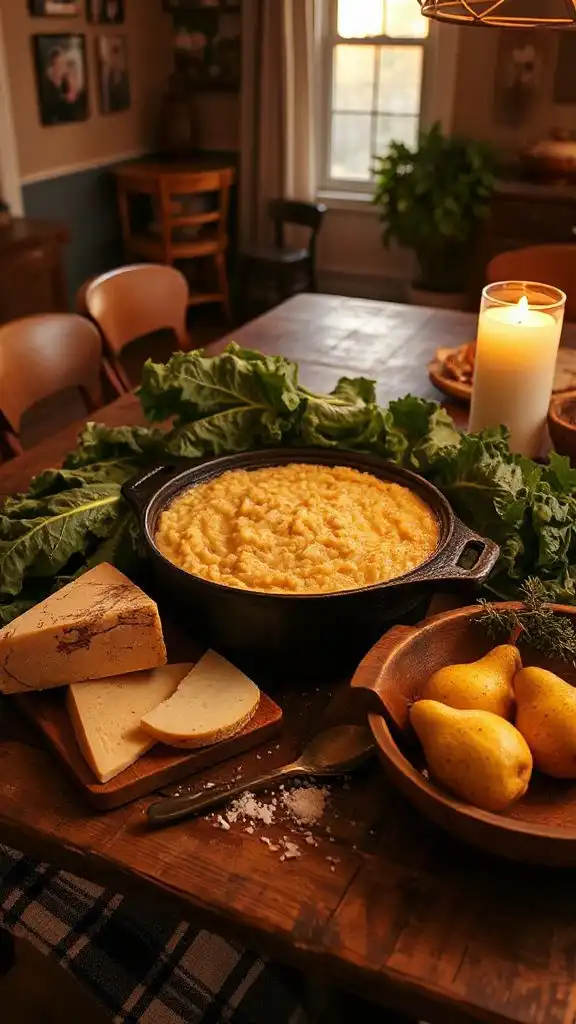 autumn kale parmesan risotto