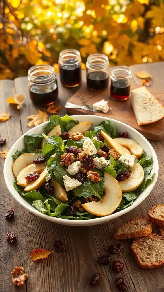 autumn pear gorgonzola salad