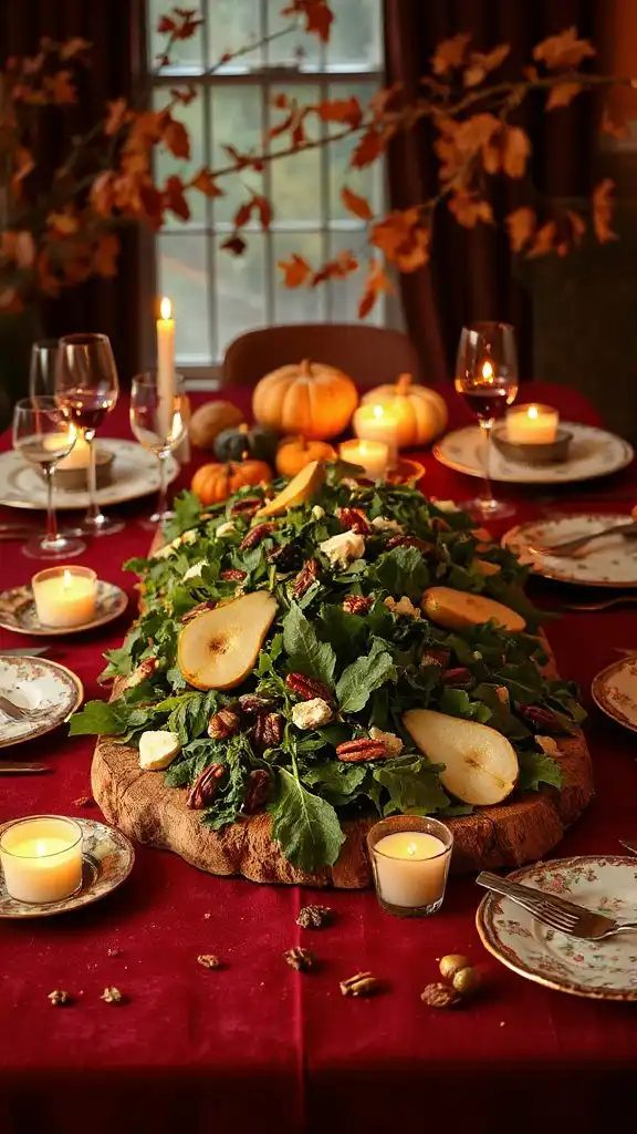 autumn pear gorgonzola salad