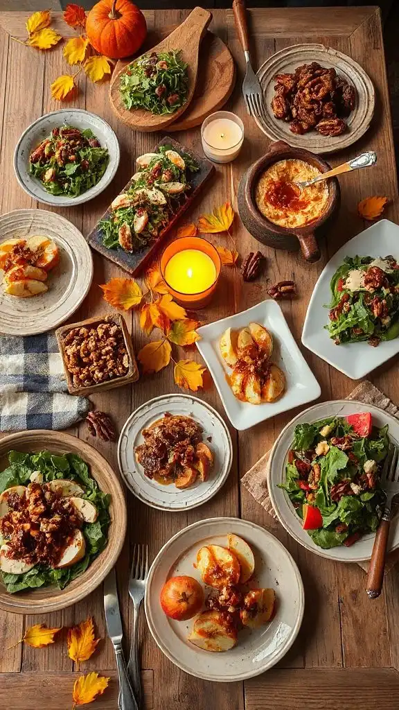 autumn pecan apple dishes