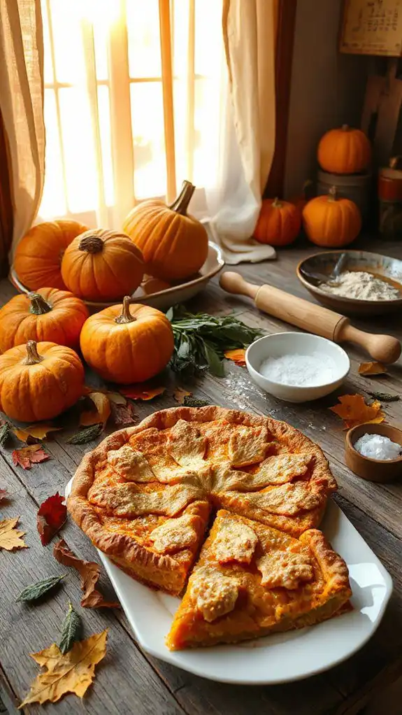 autumn pumpkin sage pie