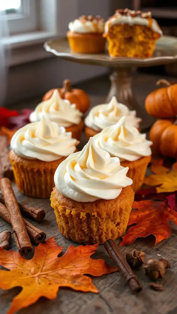 autumn pumpkin spice cupcakes
