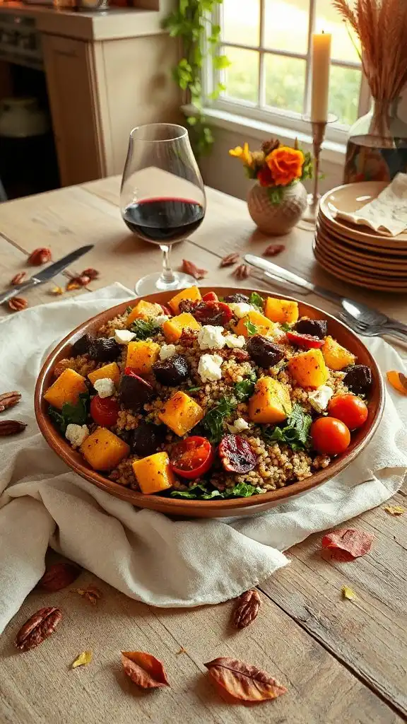 autumn roasted vegetable quinoa salad
