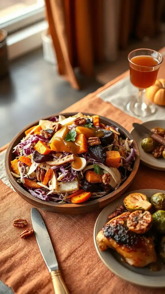 autumn roasted vegetable slaw