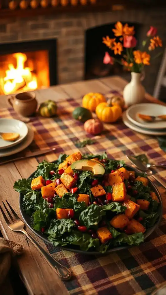 autumn salad with butternut squash