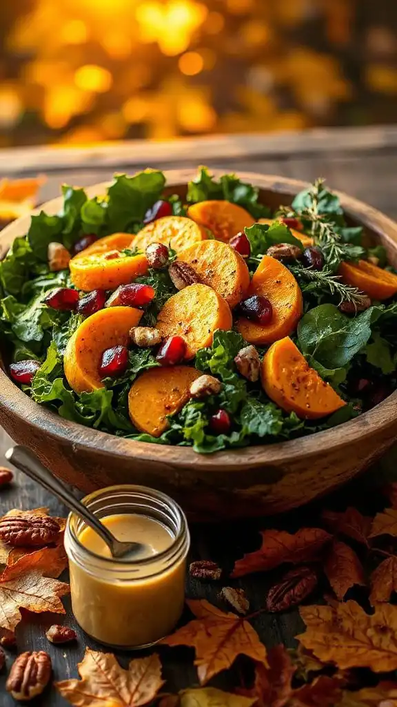 autumn salad with mustard