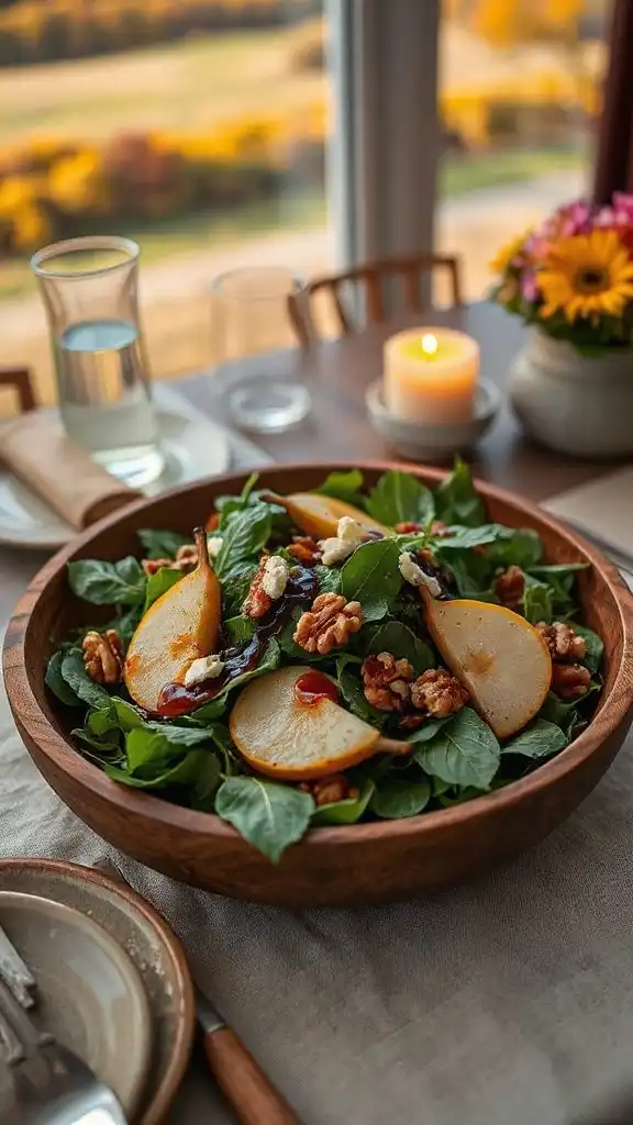 autumn salad with pears