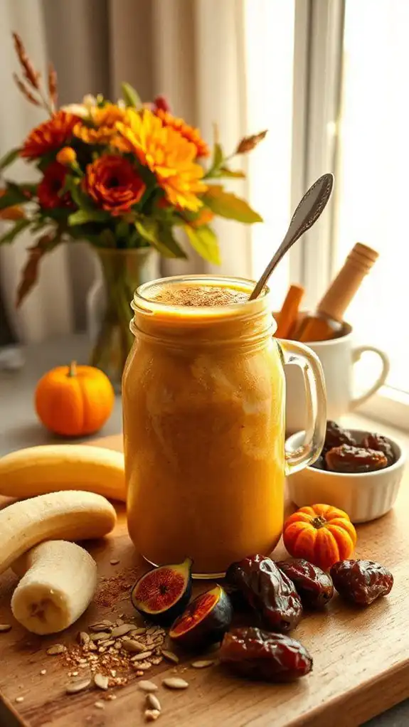 autumn smoothie with banana