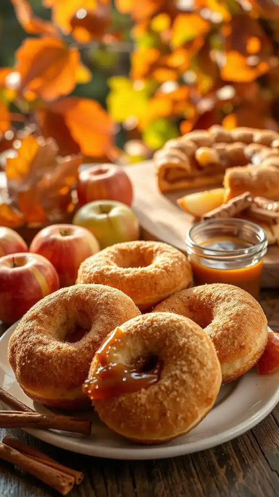 autumn spiced apple cider doughnuts